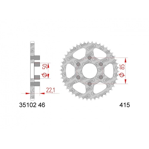Chain Kit AFAM 11x46 Aprilia Classic Chain Kit AFAM 11x46 Aprilia Classic