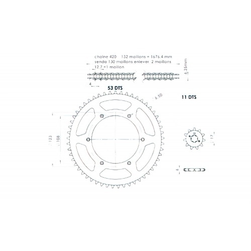 Chain Kit AFAM 11×53 Aprilia RS/RX/RS4 2006 – 2010 Chain Kit AFAM 11×53 Aprilia RS/RX/RS4 2006 – 2010