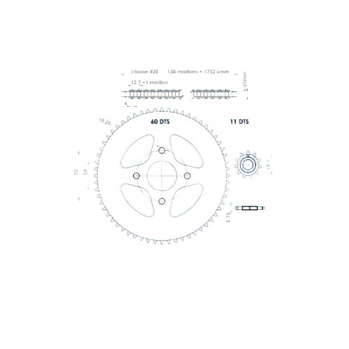Ķēdes komplekts AFAM 11x60 Yamaha TZR pēc 2003 gada Ķēdes komplekts AFAM 11x60 Yamaha TZR pēc 2003 gada