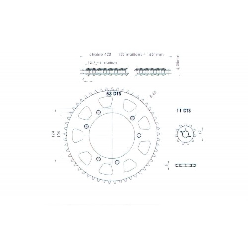 Chain Kit AFAM 11×53 Derbi SM Race / X-trem after 2006 Chain Kit AFAM 11×53 Derbi SM Race / X-trem after 2006
