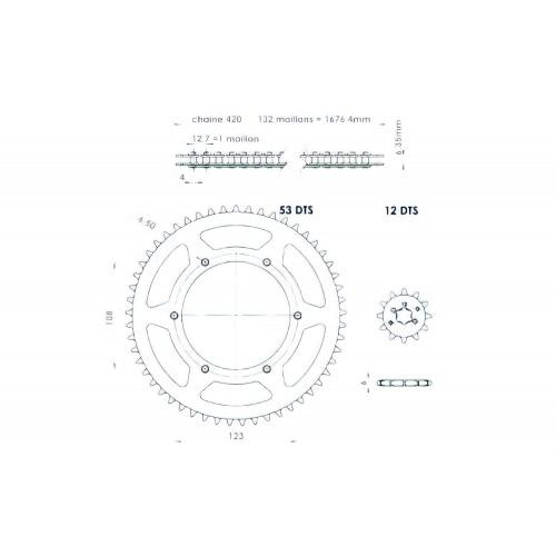 Chain Kit AFAM 12×53 Aprilia RS/RX/RS4 2006 – 2010 Chain Kit AFAM 12×53 Aprilia RS/RX/RS4 2006 – 2010