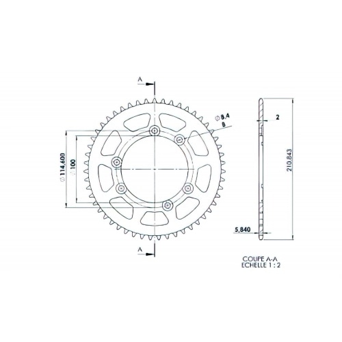 Aizmugurējā zobrats AFAM 51 zobs - 420 Beta RR / Caballero Aizmugurējā zobrats AFAM 51 zobs - 420 Beta RR / Caballero