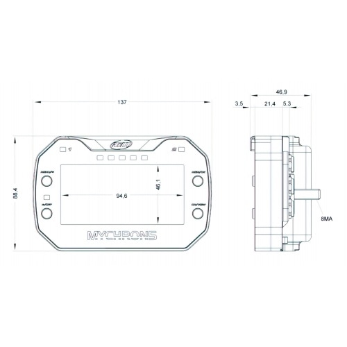 GPS taimeris / datu reģistrators MyChron 5 S ar EGT sensoru KF GPS taimeris / datu reģistrators MyChron 5 S ar EGT sensoru KF