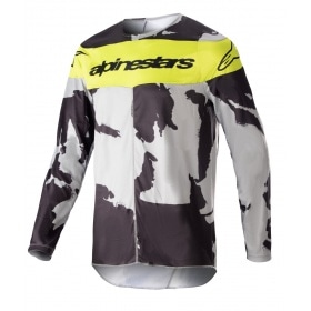 MX Jersey Alpinestars Racer Tactical camouflage/neon yellow