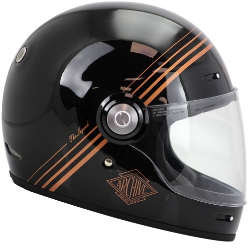 Full-Face Helmet Archive Vintage The Legend black / gold Full-Face Helmet Archive Vintage The Legend black / gold