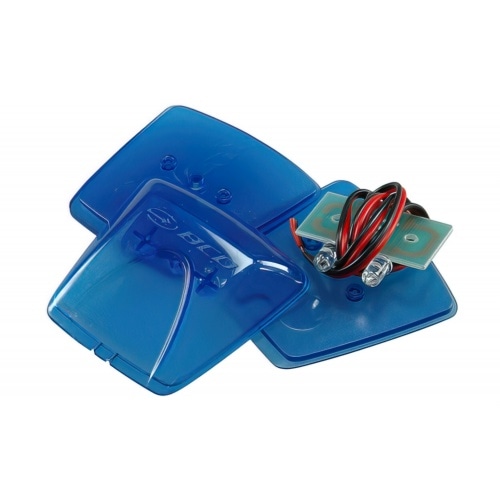 BCD Universal caurspīdīgs aizmugurējais lukturis zils BCD Universal caurspīdīgs aizmugurējais lukturis zils