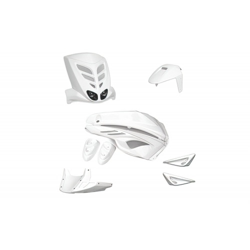 Fairing Kit 7 pcs. BCD white, road-legal CE MBK Stunt / Slider Fairing Kit 7 pcs. BCD white, road-legal CE MBK Stunt / Slider