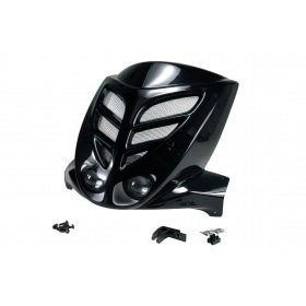 Front fairing twin headlamps BCD Extrem, Stunt/ Slider, black with homologation (FACEAVANT01002)
