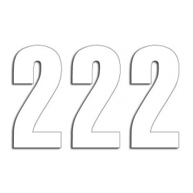 Number Sticker Blackbird #2 13x7cm white