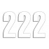 Number Sticker Blackbird #2 13x7cm white Number Sticker Blackbird #2 13x7cm white