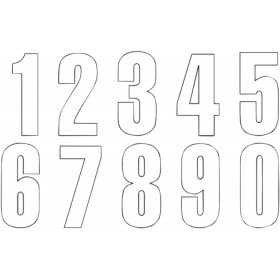 Number Sticker Blackbird #6 13x7cm white