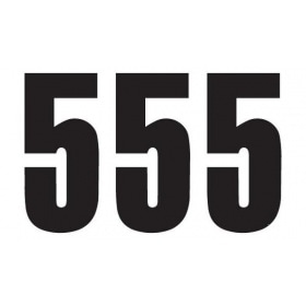 Number Sticker Blackbird #5 13x7cm black