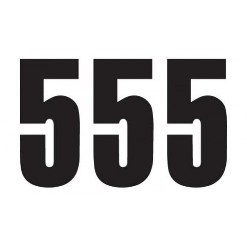 Number Sticker Blackbird #5 13x7cm black Number Sticker Blackbird #5 13x7cm black