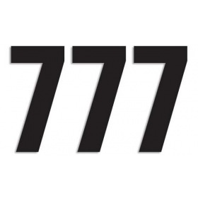 Number Sticker Blackbird #7 13x7cm black