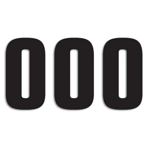 Number Sticker Blackbird #0 16x7.5cm black Number Sticker Blackbird #0 16x7.5cm black