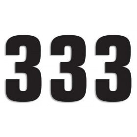 Number Sticker Blackbird #3 16×7.5cm black