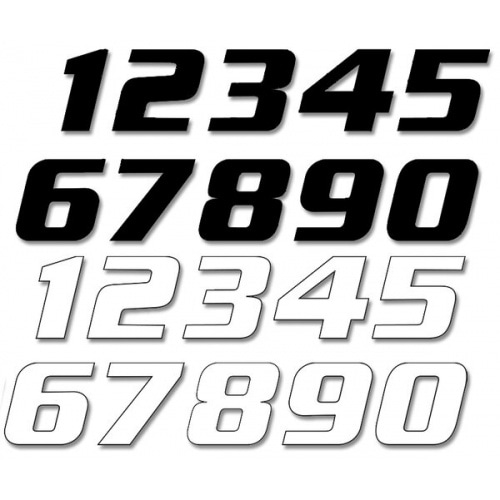 Number Sticker Blackbird #1 20x25cm black Number Sticker Blackbird #1 20x25cm black