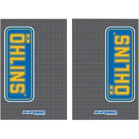 Dakšas uzlīmes Blackbird Öhlins izskatās carbone