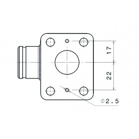 Ieplūdes kolektors CBE leņķveida, no 19mm uz 17x17mm kvadrātveida MBK 51