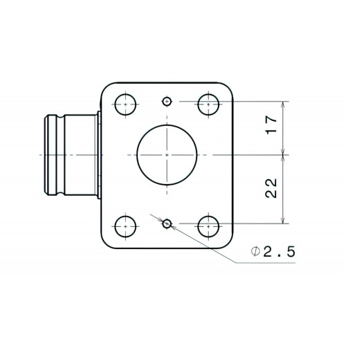 Ieplūdes kolektors CBE leņķveida, no 19mm uz 17x17mm kvadrātveida MBK 51 Ieplūdes kolektors CBE leņķveida, no 19mm uz 17x17mm kvadrātveida MBK 51