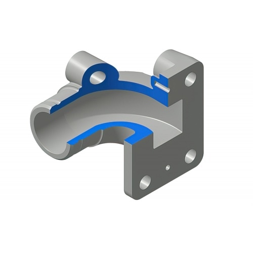 Ieplūdes kolektors CBE leņķveida, no 19mm uz 17x17mm kvadrātveida MBK 51 Ieplūdes kolektors CBE leņķveida, no 19mm uz 17x17mm kvadrātveida MBK 51