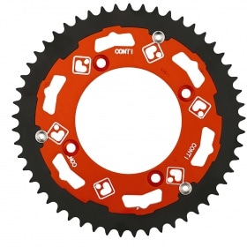 Ķēdes zobrats / ķēdes gredzens bimetāla sarkans 50 zobu - 420 Conti Beta RR