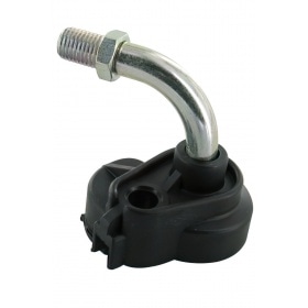 Karburatora slīdņa vāks Dellorto, ar elkoni + uzgriezni, modelis 1389