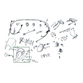 Headlight Mask / Trim – original spare part Derbi Senda DRD X-Treme after 2010