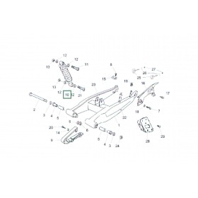 Aizmugurējais amortizators Derbi Senda DRD X-Treme pēc 2010 gada