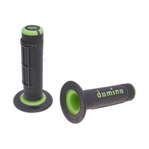 Grips Domino A020 Motocross dual density black / green Grips Domino A020 Motocross dual density black / green