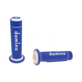 Grips Domino A180 ATV thumb throttle 22/22mm blue-white