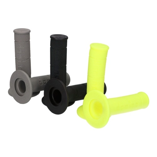 Rokturi Domino 1150 Off-Road ar pusapvalku neona dzeltenā krāsā Rokturi Domino 1150 Off-Road ar pusapvalku neona dzeltenā krāsā