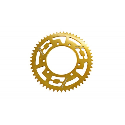 Aizmugurējā zobrats 53 zobi - 420 Doppler alumīnija CNC zelta Rieju MRT Aizmugurējā zobrats 53 zobi - 420 Doppler alumīnija CNC zelta Rieju MRT