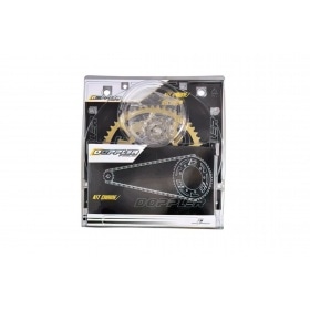 Chain Kit aluminium gold 13×53 – 420 Doppler Rieju MRT