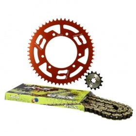 Chain Kit aluminium red 14×53 – 420 Doppler Derbi Senda X-treme