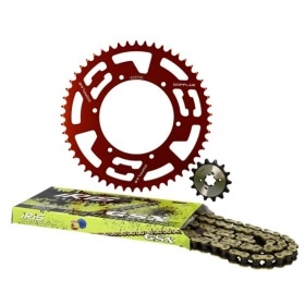 Chain Kit aluminium red 14×53 – 420 Doppler Derbi GPR / Aprilia RS4