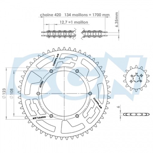 Chain Kit aluminium red 14×53 – 420 Doppler Derbi GPR / Aprilia RS4 Chain Kit aluminium red 14×53 – 420 Doppler Derbi GPR / Aprilia RS4