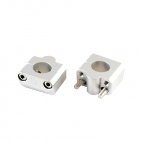 Stūres skavas alu D.28,6mm Doppler sudraba krāsā