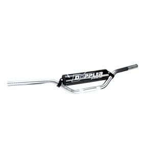Motocross Handlebar Doppler silver / black pad