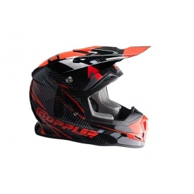 Motokrosa ķivere Doppler melna / sarkana S