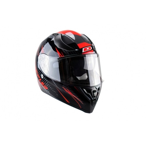 Full Face Helmet with double visor Doppler V2 black / red Full Face Helmet with double visor Doppler V2 black / red