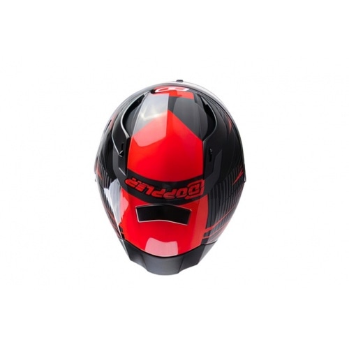 Full Face Helmet with double visor Doppler V2 black / red Full Face Helmet with double visor Doppler V2 black / red