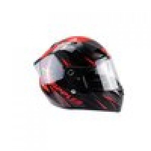 Full Face Helmet with double visor Doppler V2 black / red Full Face Helmet with double visor Doppler V2 black / red