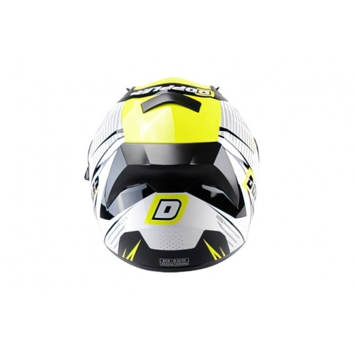 Pilna sejas ķivere ar dubulto vizieri Doppler V2 balta / dzeltena / melna L Pilna sejas ķivere ar dubulto vizieri Doppler V2 balta / dzeltena / melna L