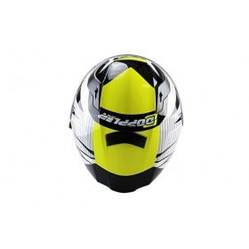 Pilna sejas ķivere ar dubulto vizieri Doppler V2 balta / dzeltena / melna L