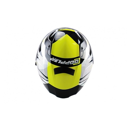 Pilna sejas ķivere ar dubulto vizieri Doppler V2 balta / dzeltena / melna L Pilna sejas ķivere ar dubulto vizieri Doppler V2 balta / dzeltena / melna L