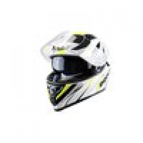 Pilna sejas ķivere ar dubulto vizieri Doppler V2 balta / dzeltena / melna L Pilna sejas ķivere ar dubulto vizieri Doppler V2 balta / dzeltena / melna L