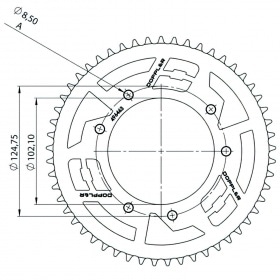 Chain Kit aluminium red 14×53 – 420 Doppler Derbi Senda DRD