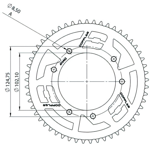 Chain Kit aluminium black 14×53 – 420 Doppler Derbi Senda Chain Kit aluminium black 14×53 – 420 Doppler Derbi Senda