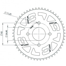 Chain Kit aluminium red 13×53 – 420 Doppler Yamaha TZR / X-Power after 1998
